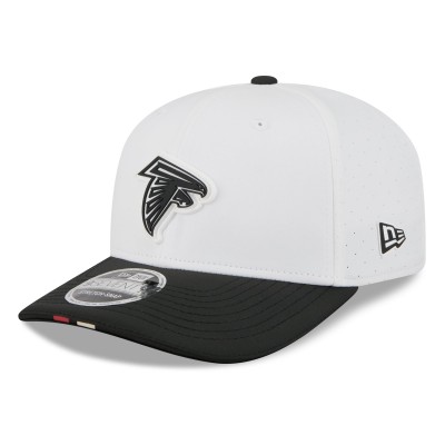 Бейсболка Atlanta Falcons New Era White/Black 2025 NFL Training Camp 9SEVENTY