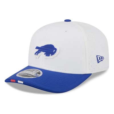 Бейсболка Buffalo Bills New Era White/Royal 2025 NFL Training Camp 9SEVENTY
