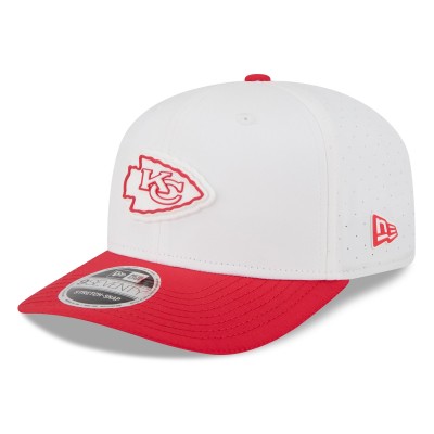 Бейсболка Kansas City Chiefs New Era White/Red 2025 NFL Training Camp 9SEVENTY