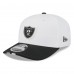 Бейсболка Las Vegas Raiders New Era White/Black 2025 NFL Training Camp 9SEVENTY