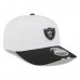 Бейсболка Las Vegas Raiders New Era White/Black 2025 NFL Training Camp 9SEVENTY