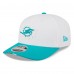 Бейсболка Miami Dolphins New Era White/Aqua 2025 NFL Training Camp 9SEVENTY