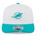 Бейсболка Miami Dolphins New Era White/Aqua 2025 NFL Training Camp 9SEVENTY