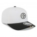 Бейсболка Pittsburgh Steelers New Era White/Black 2025 NFL Training Camp 9SEVENTY