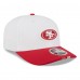Бейсболка San Francisco 49ers New Era White/Scarlet 2025 NFL Training Camp 9SEVENTY