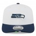 Бейсболка Seattle Seahawks New Era White/College Navy 2025 NFL Training Camp 9SEVENTY