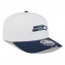 Бейсболка Seattle Seahawks New Era White/College Navy 2025 NFL Training Camp 9SEVENTY
