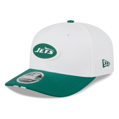 Бейсболка New York Jets New Era White/Green 2025 NFL Training Camp 9SEVENTY