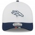Бейсболка Denver Broncos New Era White/Navy 2025 NFL Training Camp A-Frame 9FORTY