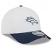 Бейсболка Denver Broncos New Era White/Navy 2025 NFL Training Camp A-Frame 9FORTY