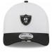 Бейсболка Las Vegas Raiders New Era White/Black 2025 NFL Training Camp A-Frame 9FORTY