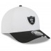 Бейсболка Las Vegas Raiders New Era White/Black 2025 NFL Training Camp A-Frame 9FORTY