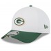 Бейсболка Green Bay Packers New Era White/Green 2025 NFL Training Camp A-Frame 9FORTY