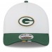 Бейсболка Green Bay Packers New Era White/Green 2025 NFL Training Camp A-Frame 9FORTY