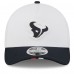 Бейсболка Houston Texans New Era White/Navy 2025 NFL Training Camp A-Frame 9FORTY
