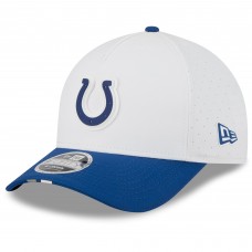 Бейсболка Indianapolis Colts New Era White/Royal 2025 NFL Training Camp A-Frame 9FORTY