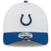 Бейсболка Indianapolis Colts New Era White/Royal 2025 NFL Training Camp A-Frame 9FORTY