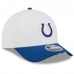 Бейсболка Indianapolis Colts New Era White/Royal 2025 NFL Training Camp A-Frame 9FORTY