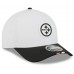 Бейсболка Pittsburgh Steelers New Era White/Black 2025 NFL Training Camp A-Frame 9FORTY