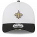 Бейсболка New Orleans Saints New Era White/Black 2025 NFL Training Camp A-Frame 9FORTY
