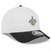 Бейсболка New Orleans Saints New Era White/Black 2025 NFL Training Camp A-Frame 9FORTY