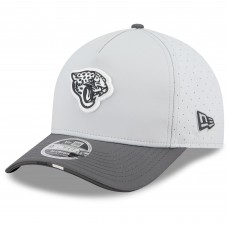 Бейсболка Jacksonville Jaguars New Era Gray/Graphite 2025 NFL Training Camp A-Frame 9FORTY