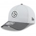 Бейсболка Pittsburgh Steelers New Era Gray/Graphite 2025 NFL Training Camp A-Frame 9FORTY