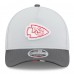 Бейсболка Kansas City Chiefs New Era Gray/Graphite 2025 NFL Training Camp A-Frame 9FORTY