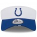 Indianapolis Colts New Era White/Royal 2025 NFL Training Camp Adjustable Visor