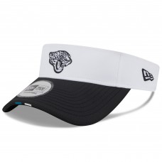 Jacksonville Jaguars New Era White/Black 2025 NFL Training Camp Adjustable Visor