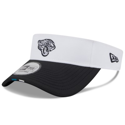 Jacksonville Jaguars New Era White/Black 2025 NFL Training Camp Adjustable Visor