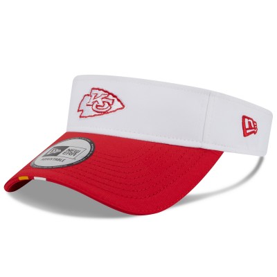 Kansas City Chiefs New Era White/Red 2025 NFL Training Camp Adjustable Visor