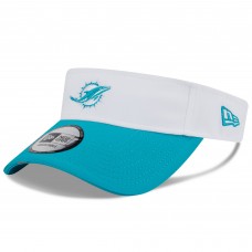Miami Dolphins New Era White/Aqua 2025 NFL Training Camp Adjustable Visor