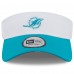 Miami Dolphins New Era White/Aqua 2025 NFL Training Camp Adjustable Visor