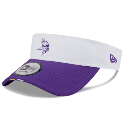Minnesota Vikings New Era White/Purple 2025 NFL Training Camp Adjustable Visor