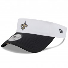 New Orleans Saints New Era White/Black 2025 NFL Training Camp Adjustable Visor