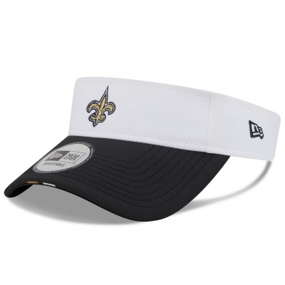 New Orleans Saints New Era White/Black 2025 NFL Training Camp Adjustable Visor
