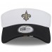 New Orleans Saints New Era White/Black 2025 NFL Training Camp Adjustable Visor