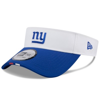 New York Giants New Era White/Royal 2025 NFL Training Camp Adjustable Visor