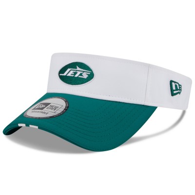 New York Jets New Era White/Green 2025 NFL Training Camp Adjustable Visor