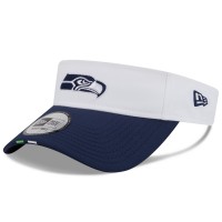 Seattle Seahawks New Era White/College Navy 2025 NFL Training Camp Adjustable Visor