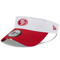 San Francisco 49ers New Era White/Scarlet 2025 NFL Training Camp Adjustable Visor