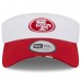 San Francisco 49ers New Era White/Scarlet 2025 NFL Training Camp Adjustable Visor