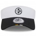 Pittsburgh Steelers New Era White/Black 2025 NFL Training Camp Adjustable Visor