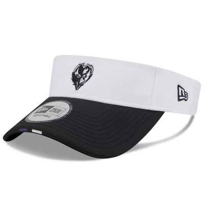 Baltimore Ravens New Era White/Black 2025 NFL Training Camp Adjustable Visor
