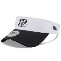 Cincinnati Bengals New Era White/Black 2025 NFL Training Camp Adjustable Visor