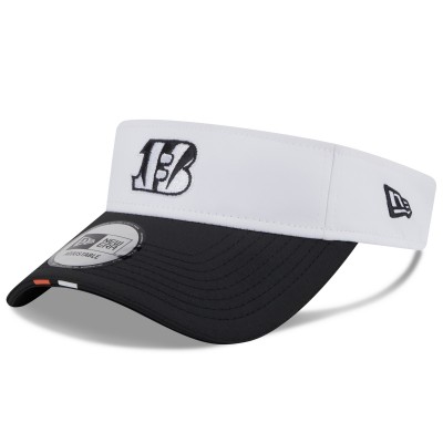 Cincinnati Bengals New Era White/Black 2025 NFL Training Camp Adjustable Visor