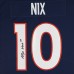 Игровая джерси Bo Nix Denver Broncos Autographed Fanatics Authentic Navy Nike Limited
