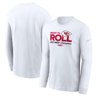 Kansas City Chiefs Nike 2024 AFC West Division Champions Locker Room Trophy Collection Long Sleeve T-Shirt - White