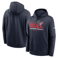 Houston Texans Nike 2024 AFC South Division Champions Locker Room Trophy Collection Pullover Hoodie - Navy